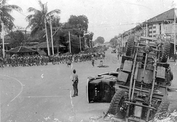 Prisoners of War Being Marched to Changi Jail