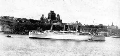 Empress of Britain at Quebec before WWII